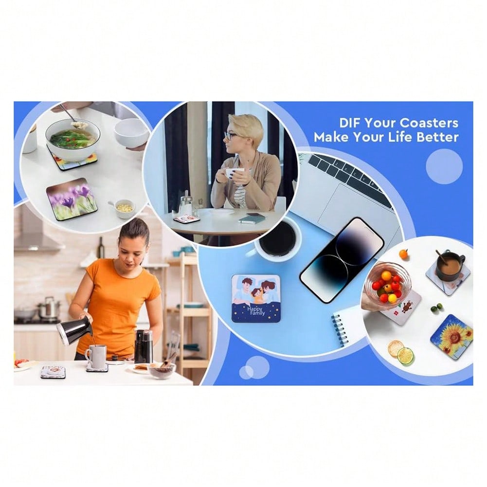 1PCS Square Sublimation Blanks – обзор и цена Coaster Sublimation Blank