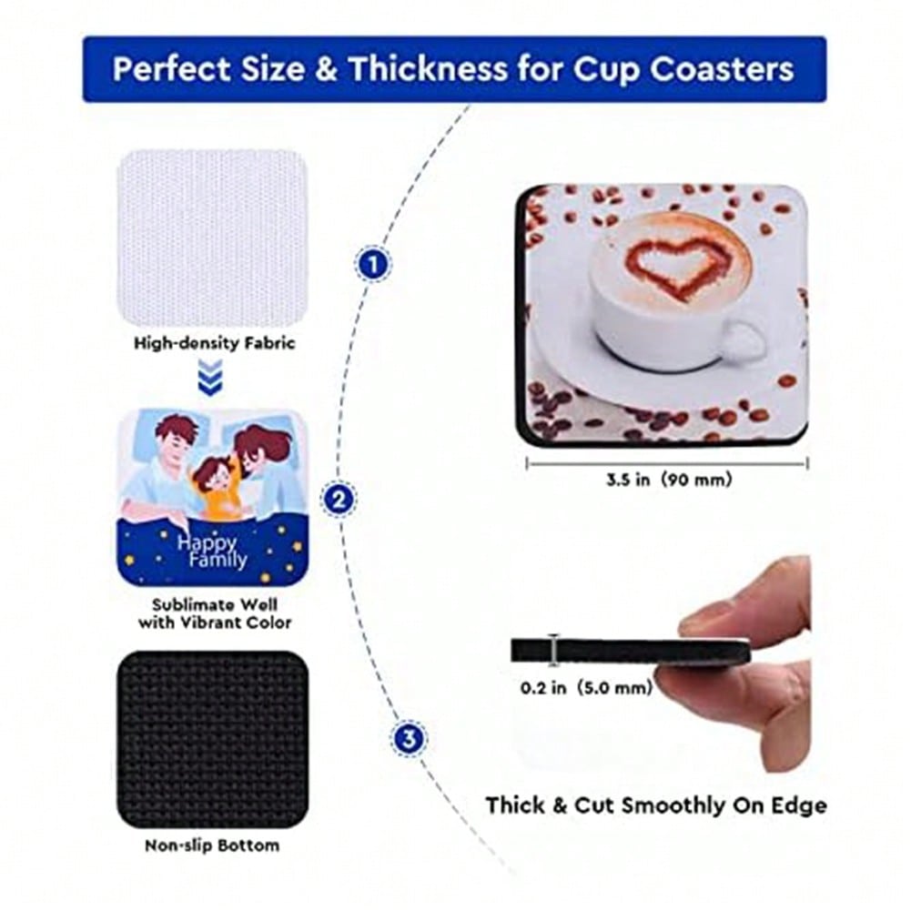 1PCS Square Sublimation Blanks – обзор и цена Coaster Sublimation Blank