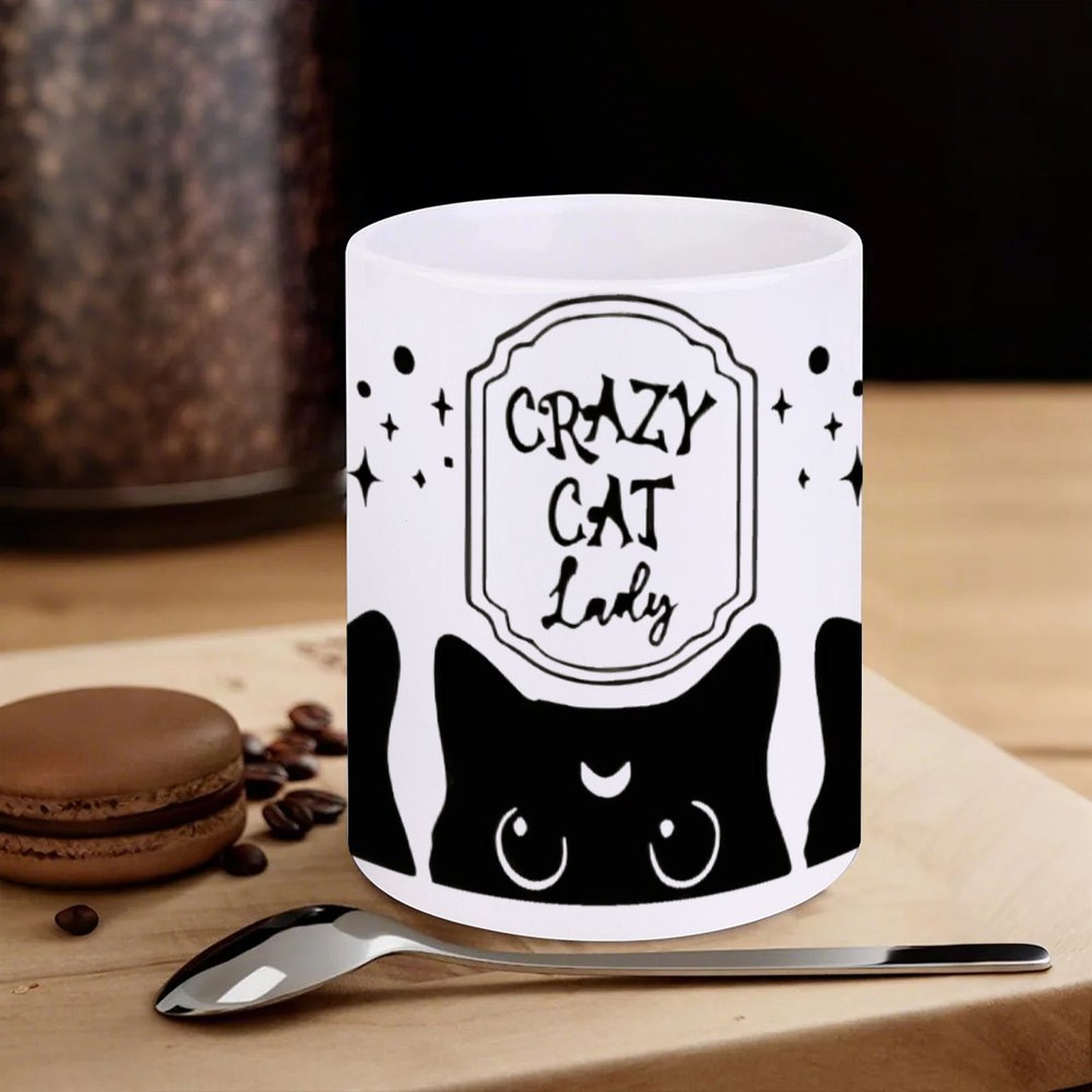 Three Black Cats With Crescent – обзор и цена Sublimation Mug White