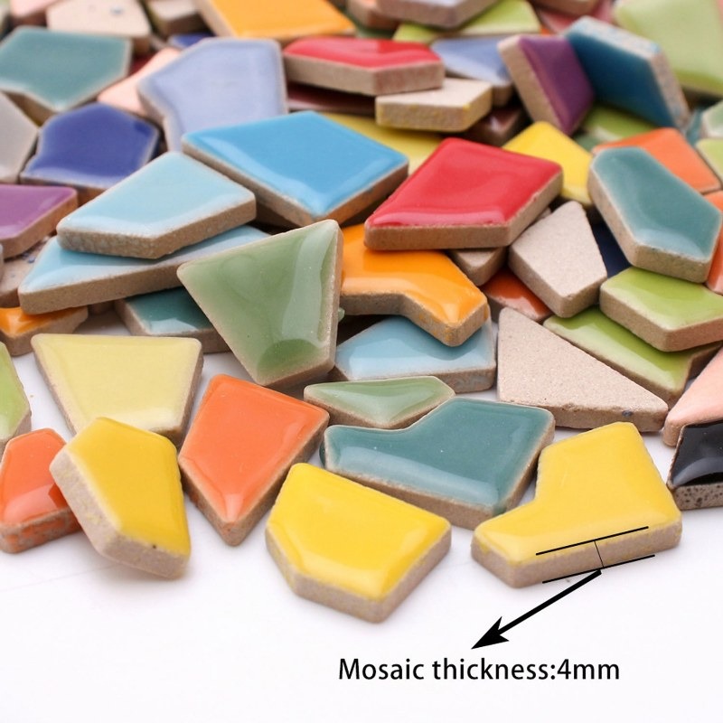 100g Randomly Mixed Colors DIY – обзор и цена Ceramic Tile Blank