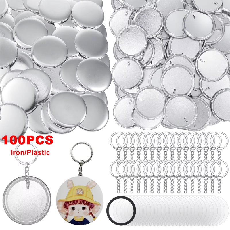 100 Sets 58 Mm/ 44 Mm Button M – обзор и цена Button Badge Blank