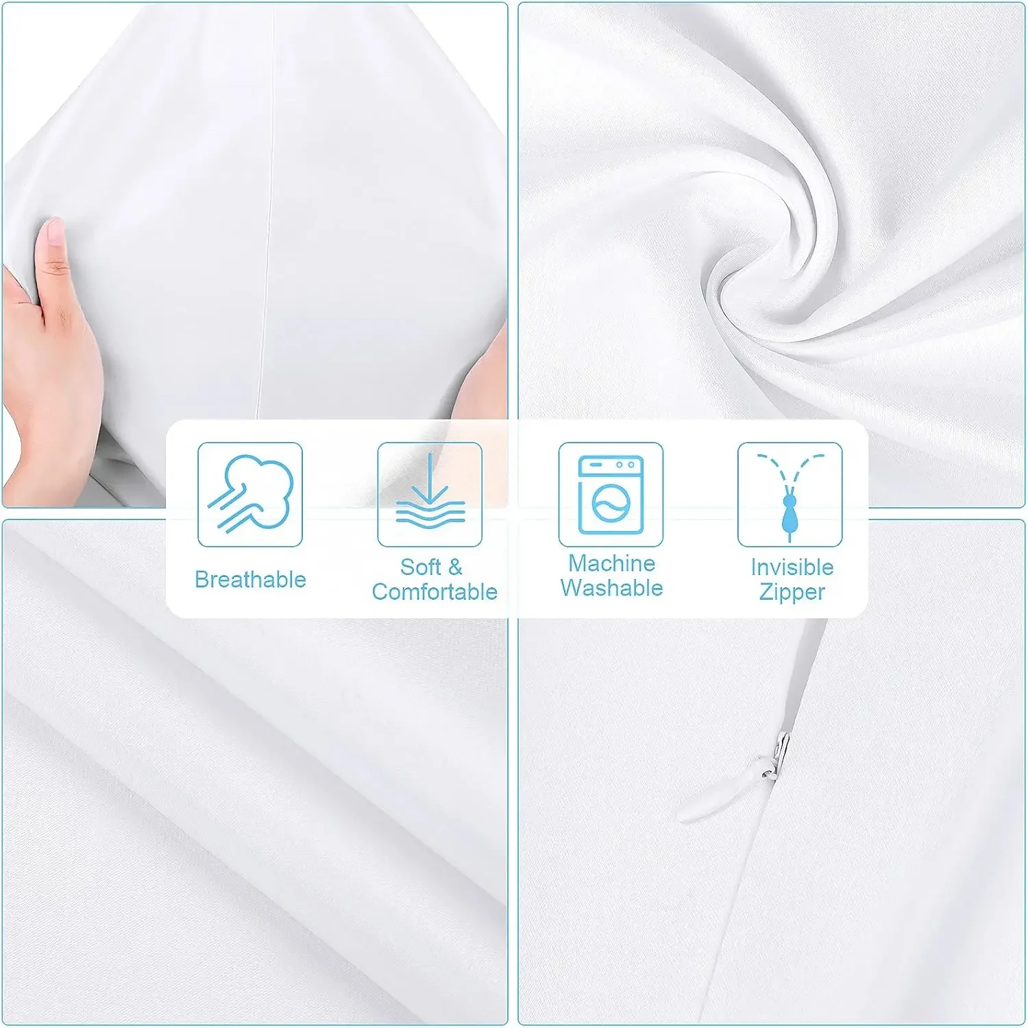 4-Pack White Polyester Peach S – обзор и цена Pillow Cover Sublimation