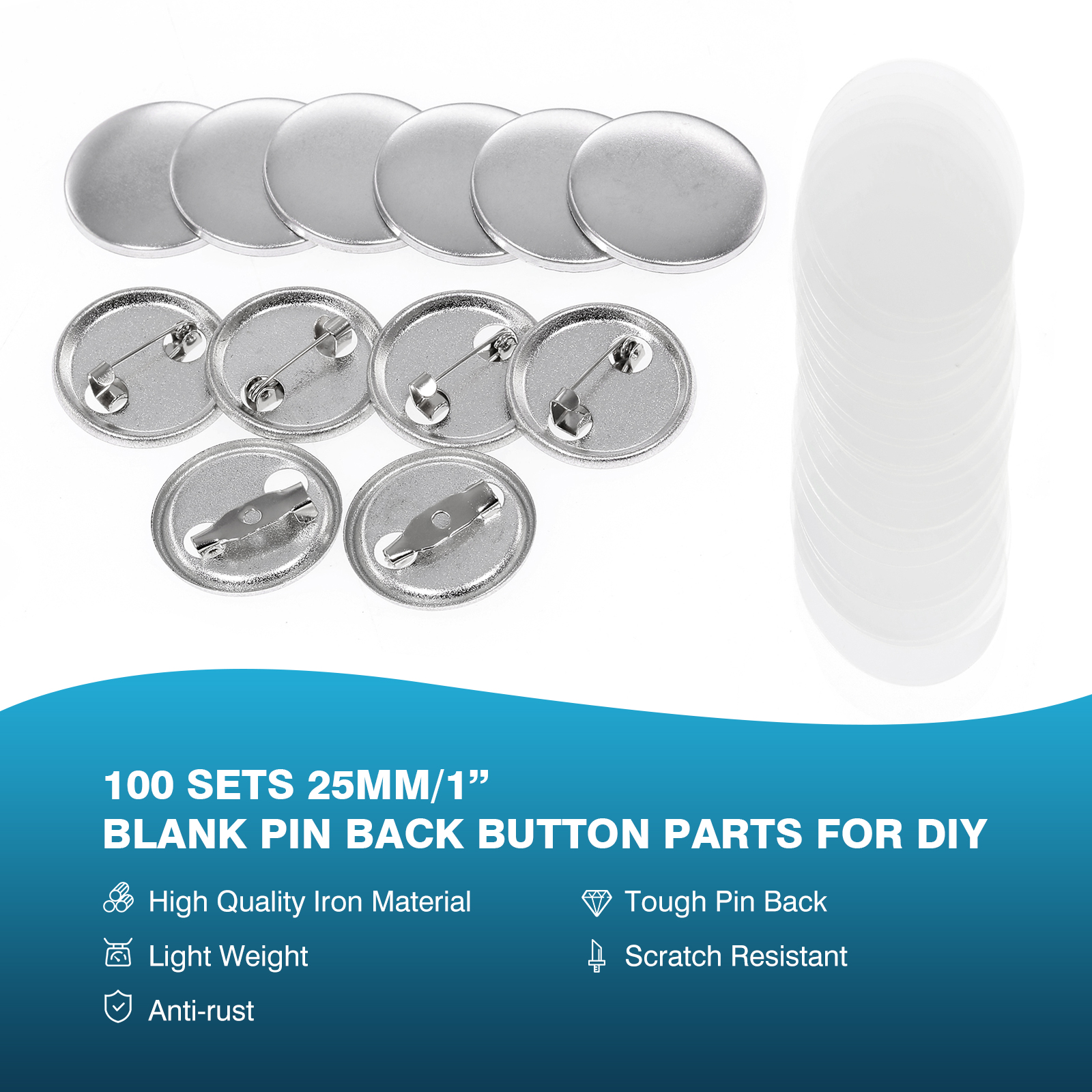 100Pcs Mini DIY Round Mirror M – обзор и цена Button Badge Blank