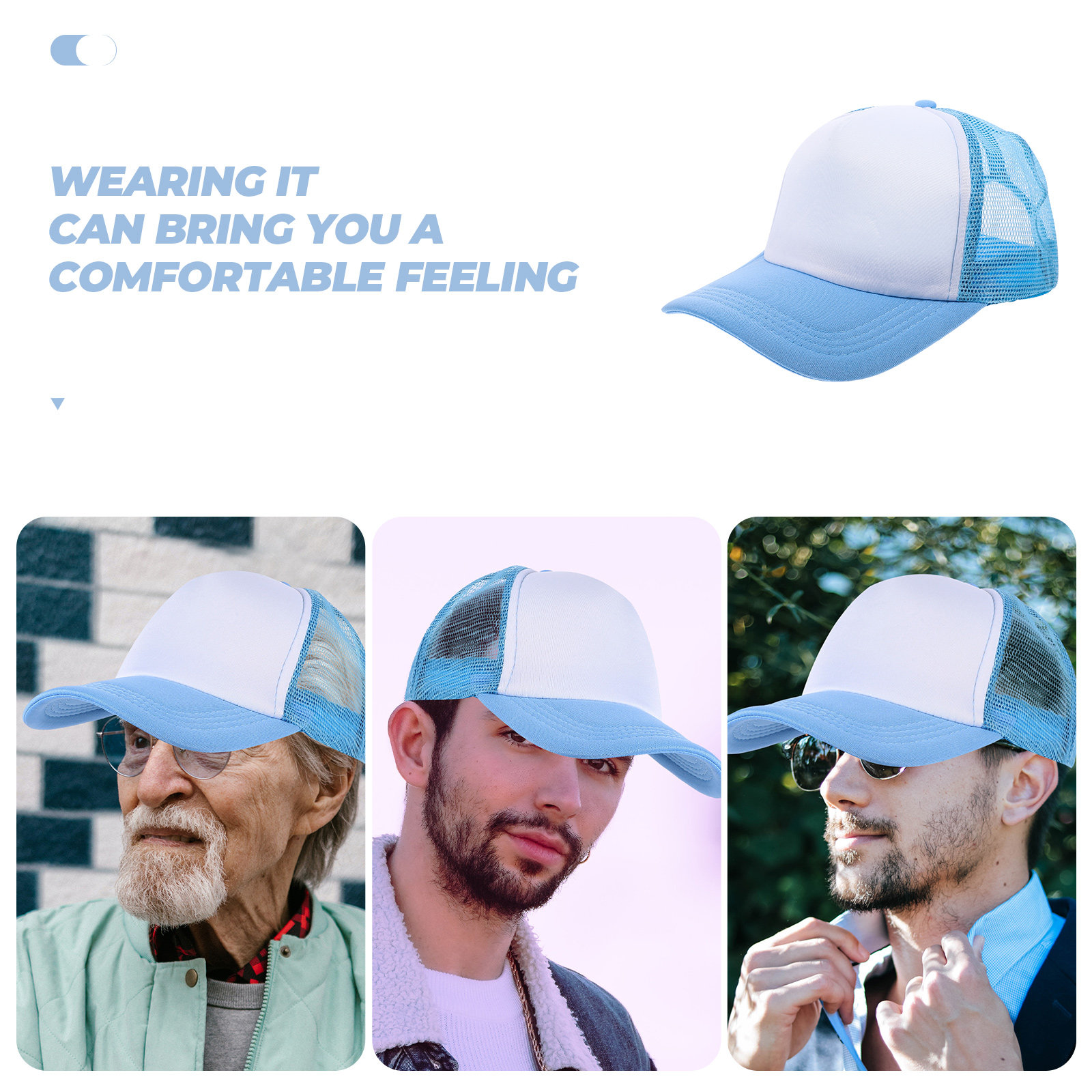 10Pcs Blank Baseball Hats Mesh – обзор и цена Hat Sublimation Blank