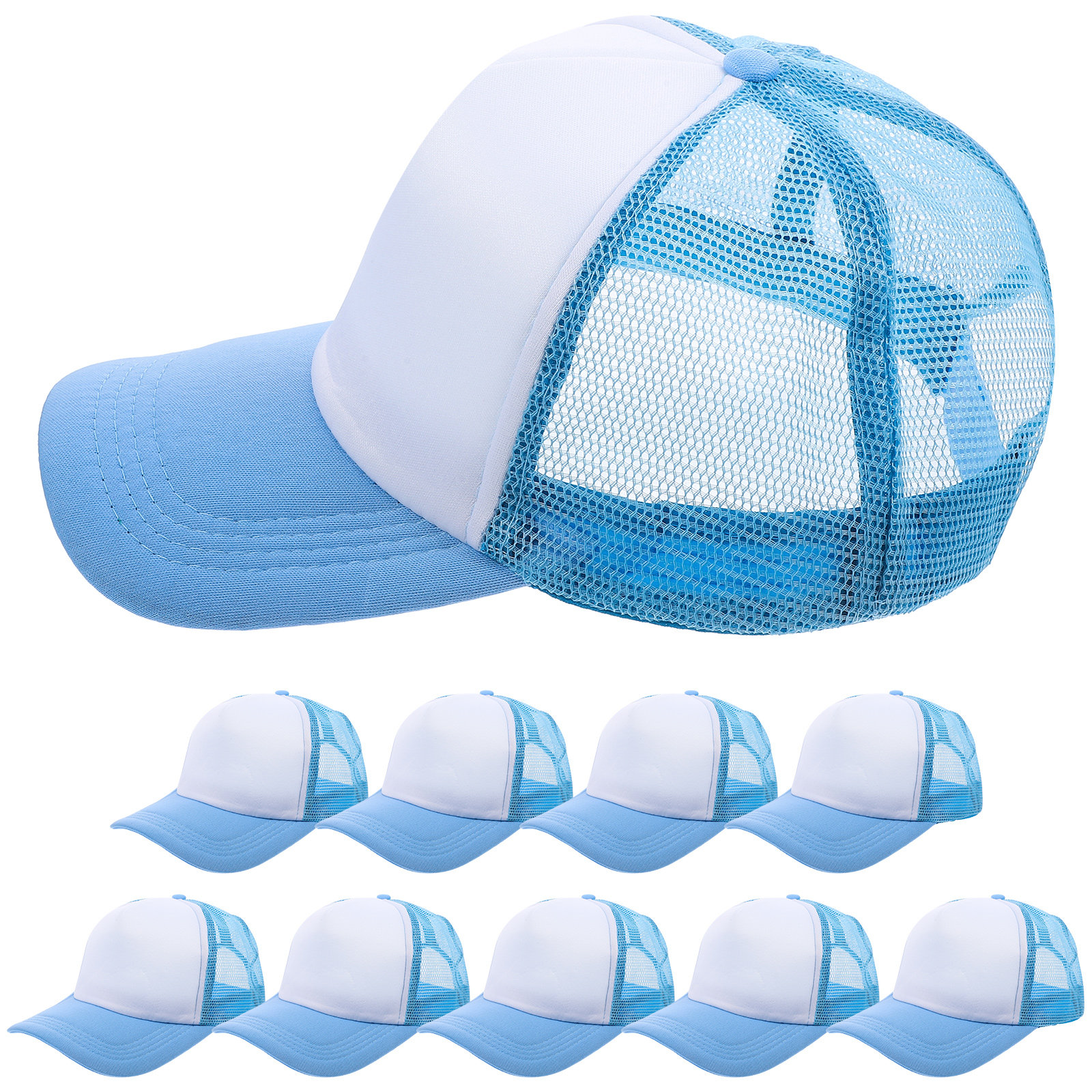 10Pcs Blank Baseball Hats Mesh – обзор и цена Hat Sublimation Blank