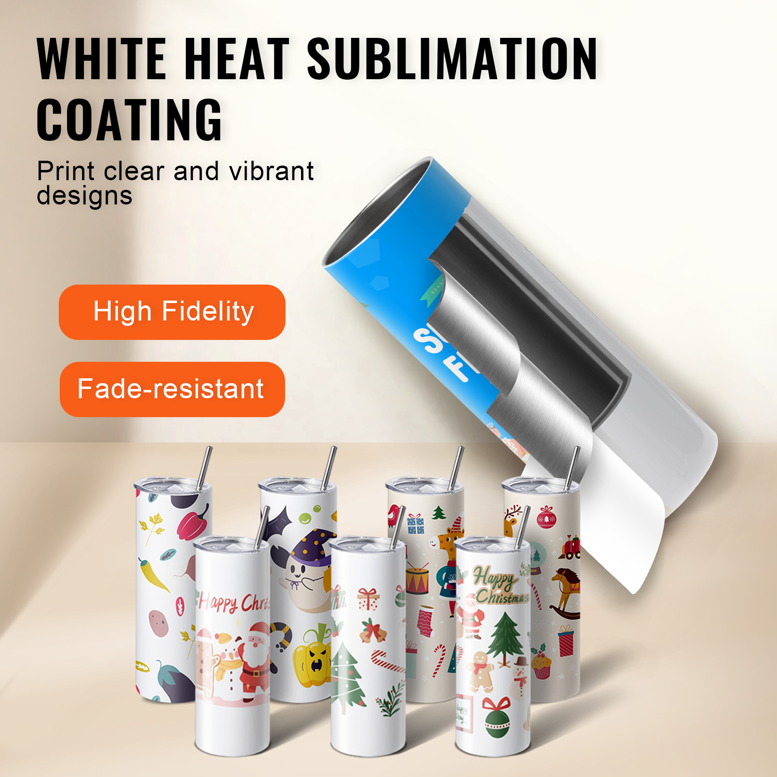 SucceBuy 8/12/14/16/24/50PC St – обзор и цена Sublimation Mug White
