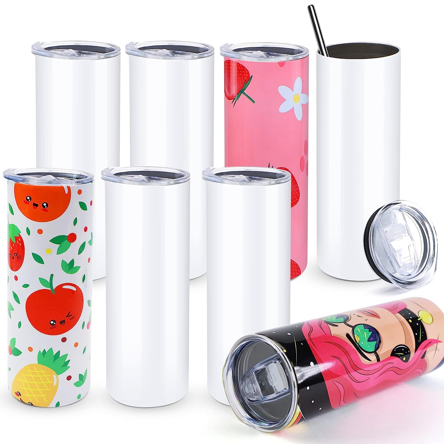 HTVRONT 8pcs Stainless 20 OZ S – обзор и цена Sublimation Mug White