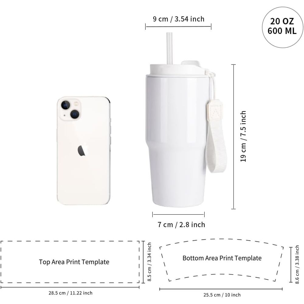 20 oz White Sublimation Tumble – обзор и цена Tumbler 20Oz White
