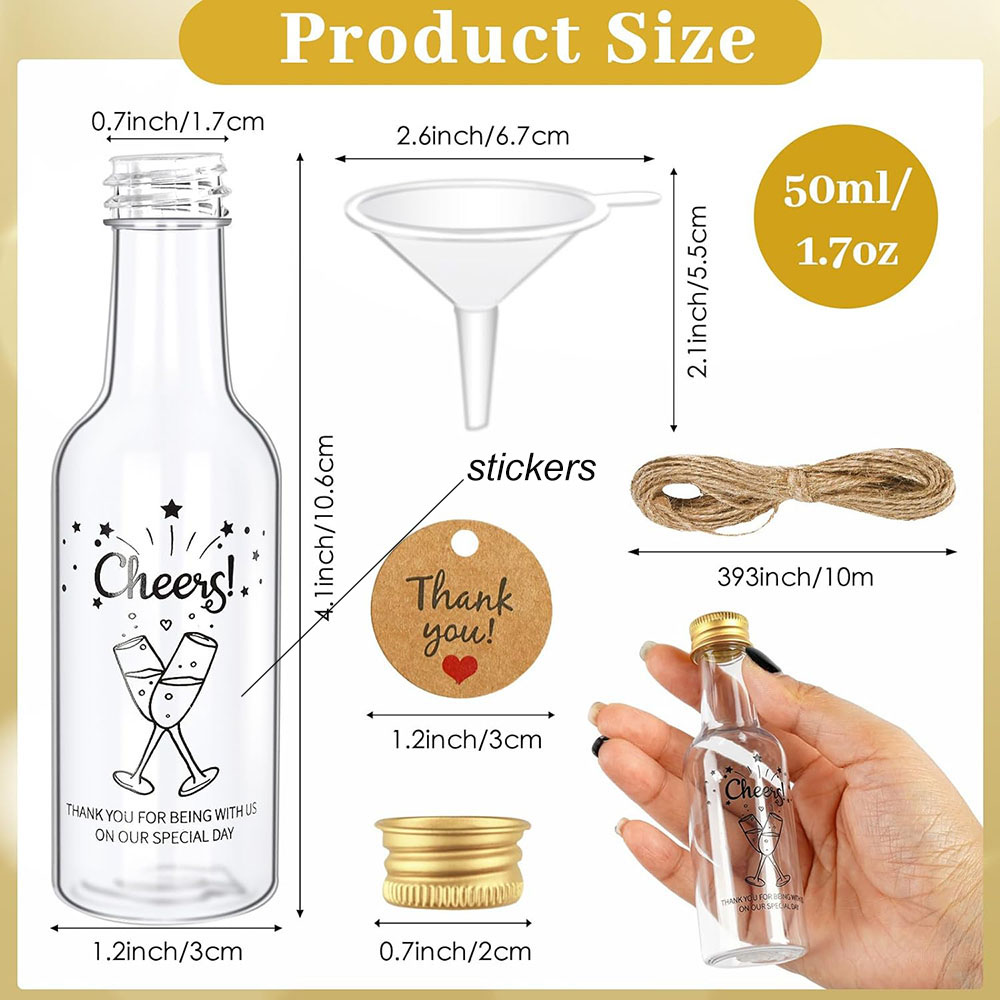 50Pack Mini Liquor Bottles,1.7 – обзор и цена Water Bottle Blank