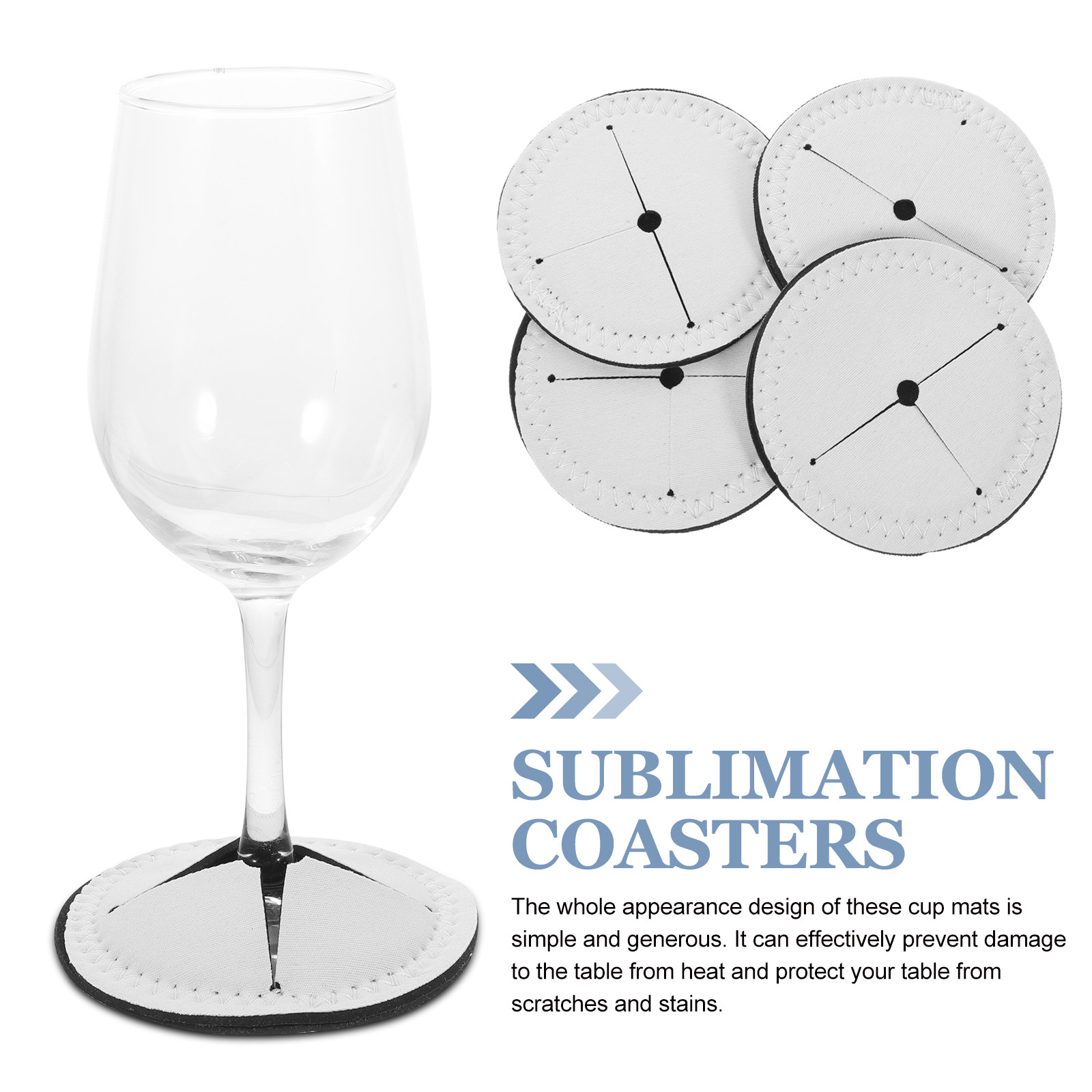 4Pcs Heat Transfer Wine Cup Co – обзор и цена Coaster Sublimation Blank