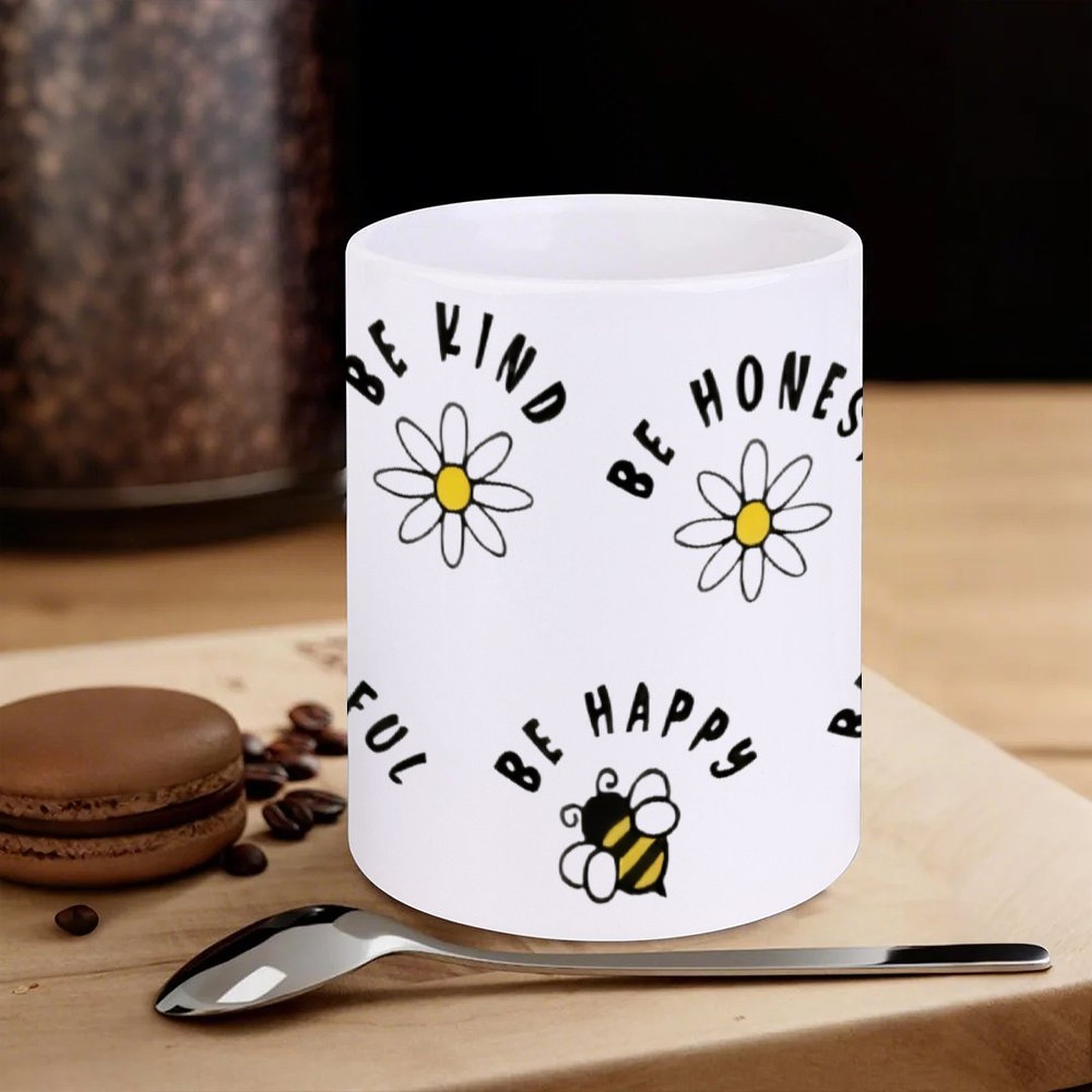 Four Stickers With Bees And Da – обзор и цена Sublimation Mug White