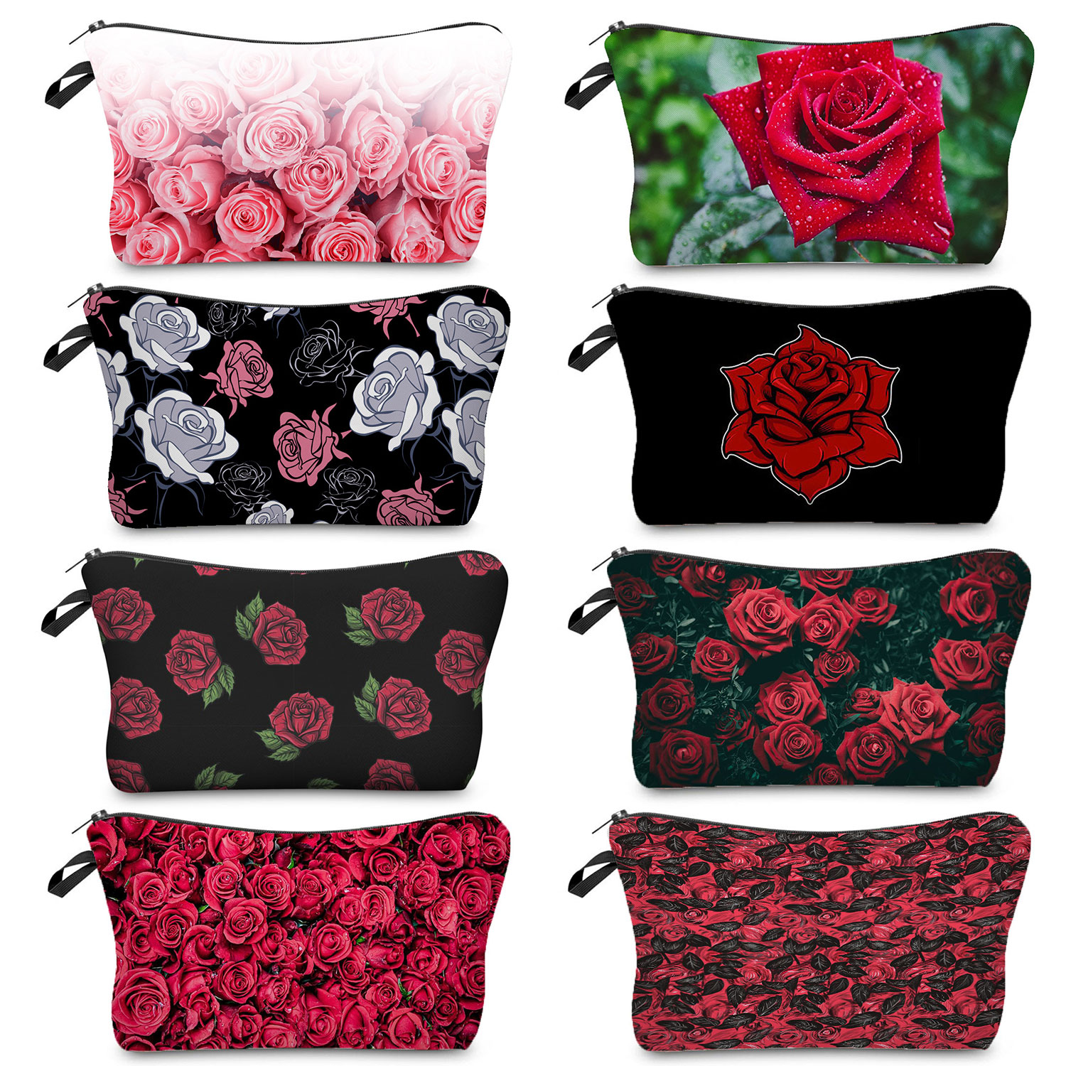 Bright Red Rose Print Cosmetic – обзор и цена Pillow Cover Sublimation