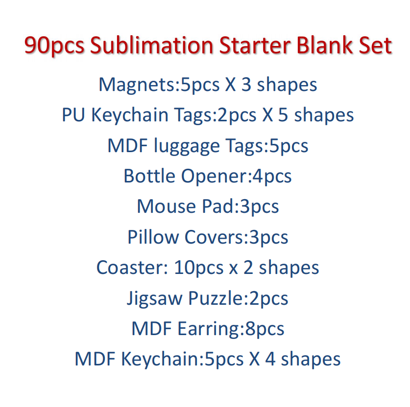 90pcs  Sublimation Blank Start – обзор и цена Coaster Sublimation Blank
