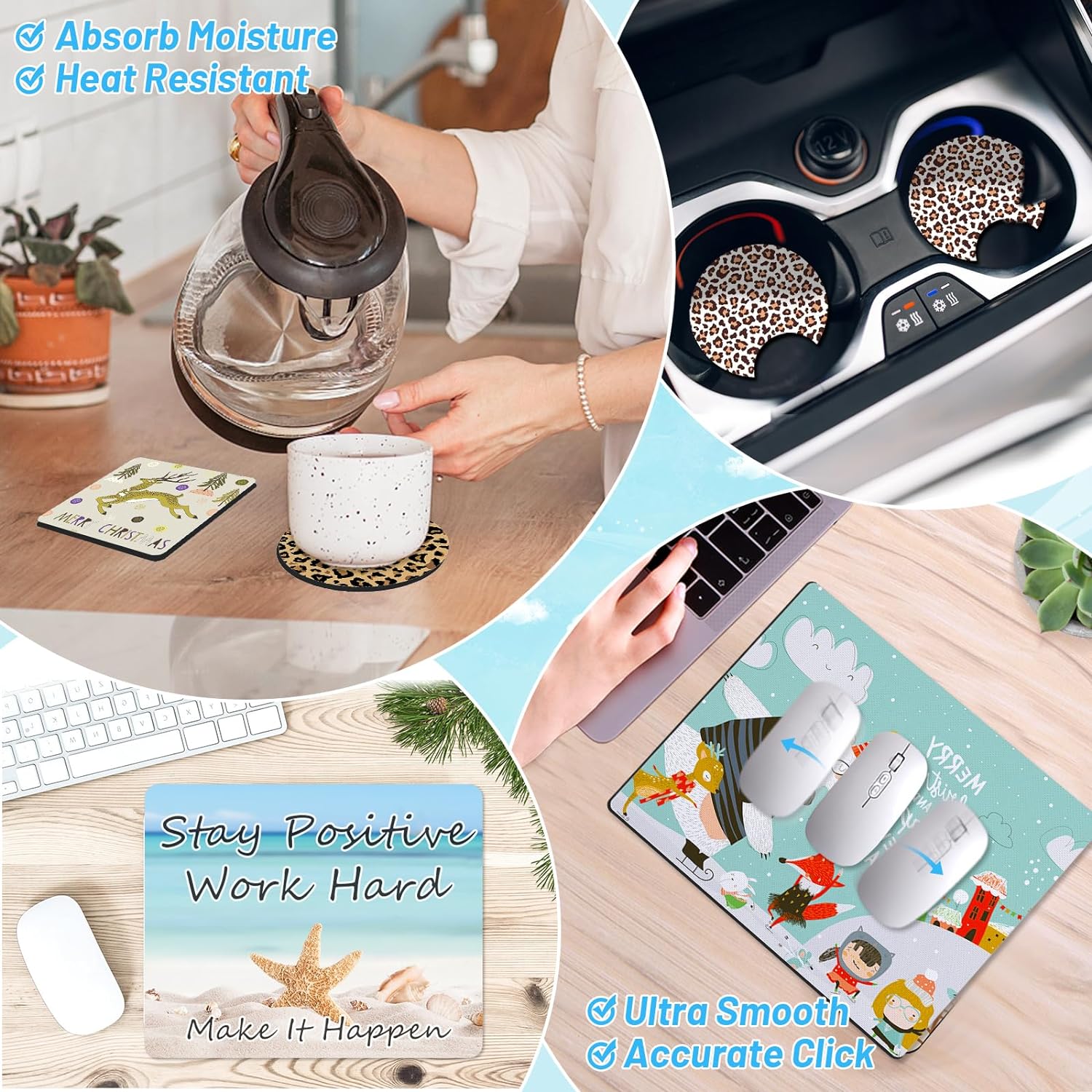 90pcs  Sublimation Blank Start – обзор и цена Coaster Sublimation Blank