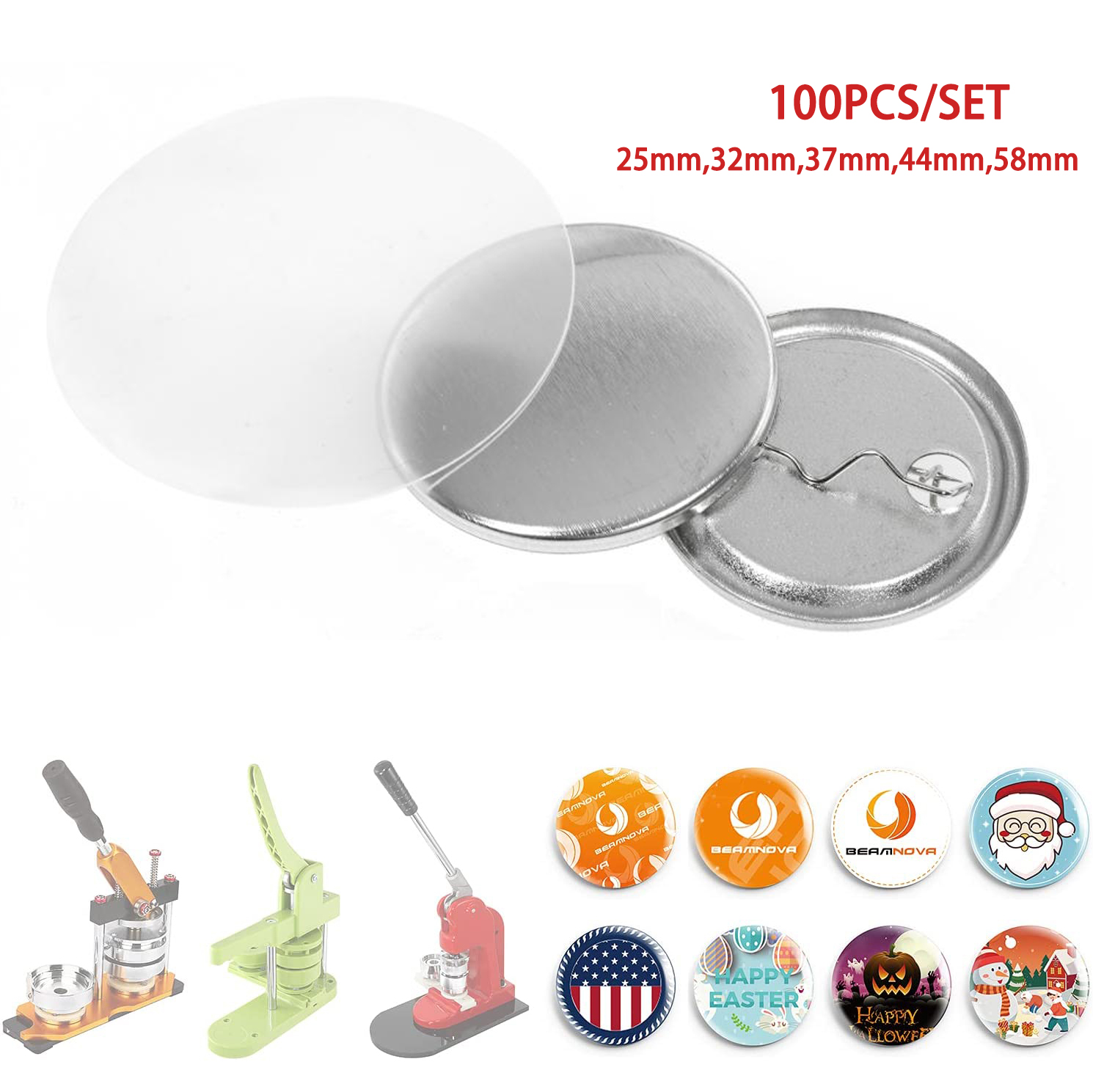 100PCS Metal Back Badge Button – обзор и цена Button Badge Blank