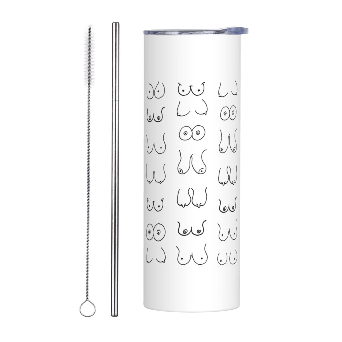 Black And White Tits Drawing S – обзор и цена Tumbler 20Oz White