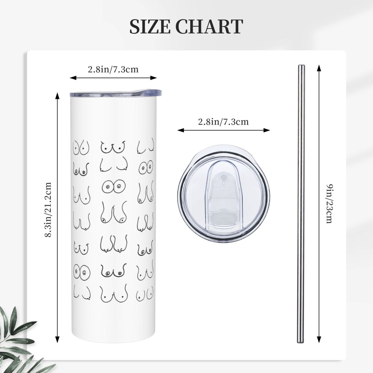 Black And White Tits Drawing S – обзор и цена Tumbler 20Oz White