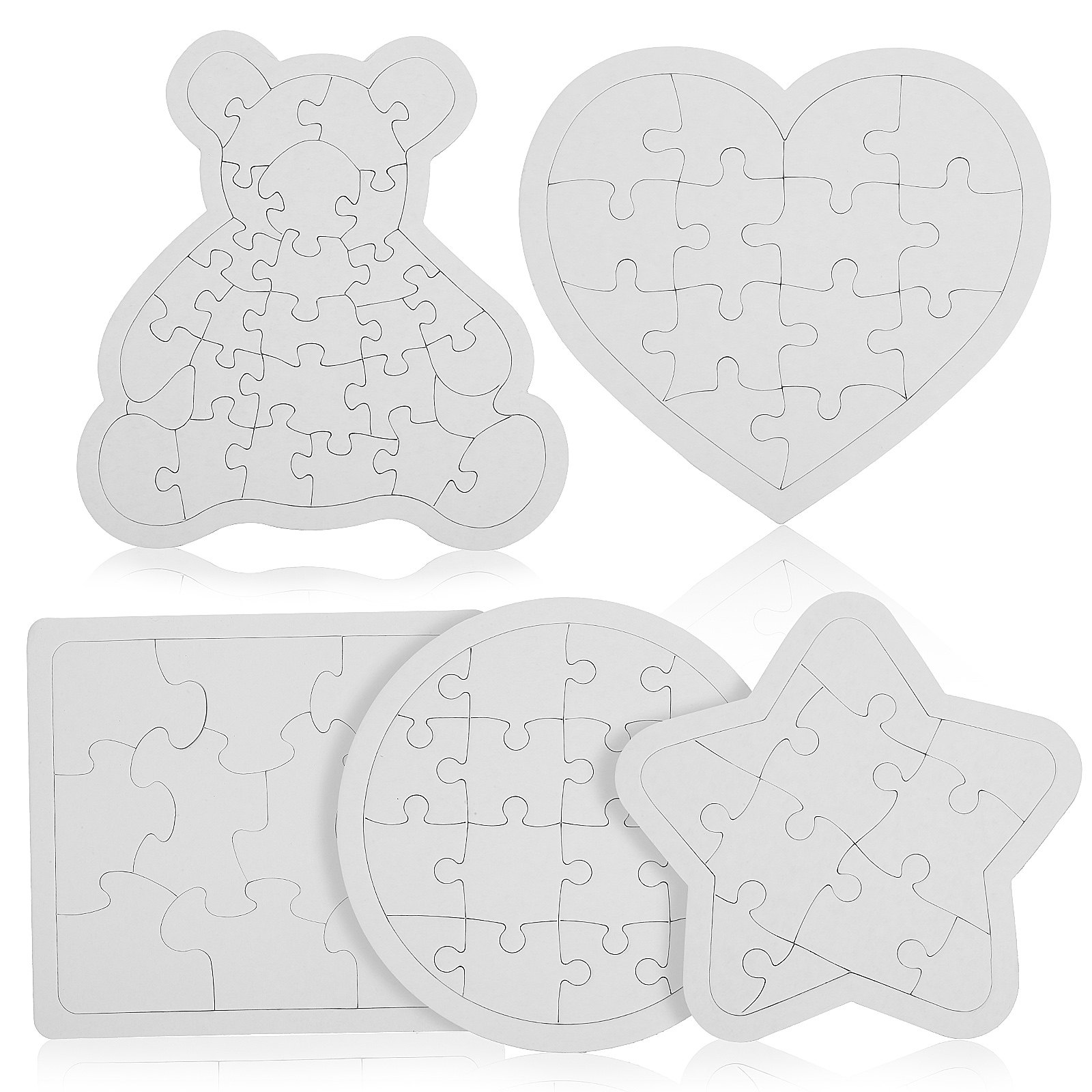 5Pcs White Blank Jigsaw Puzzle – обзор и цена Puzzle Blank White