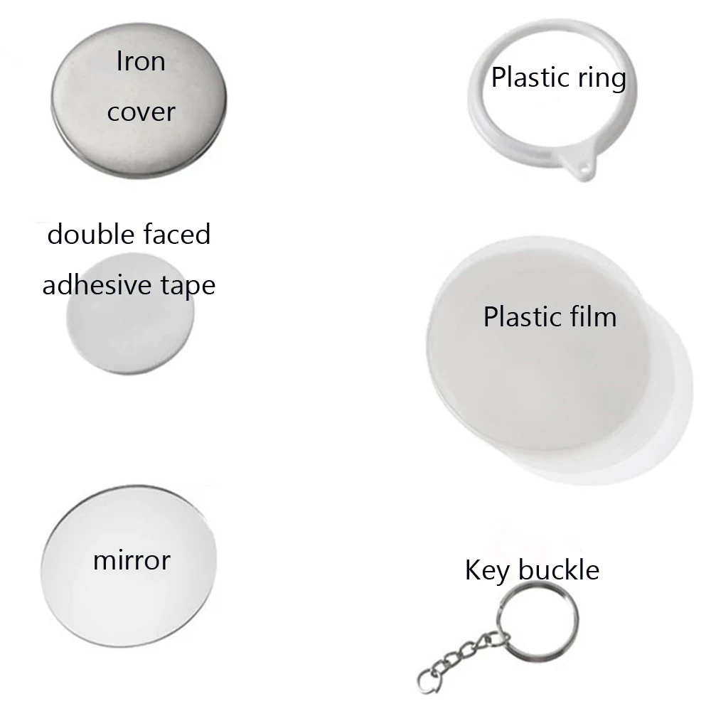 New 100PCS Key Ring Mirror Bla – обзор и цена Button Badge Blank