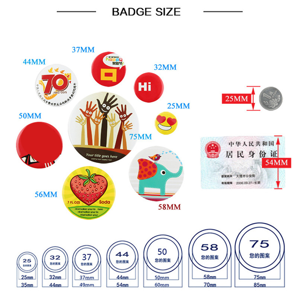 100Pcs/set Plastic Blank Badge – обзор и цена Button Badge Blank