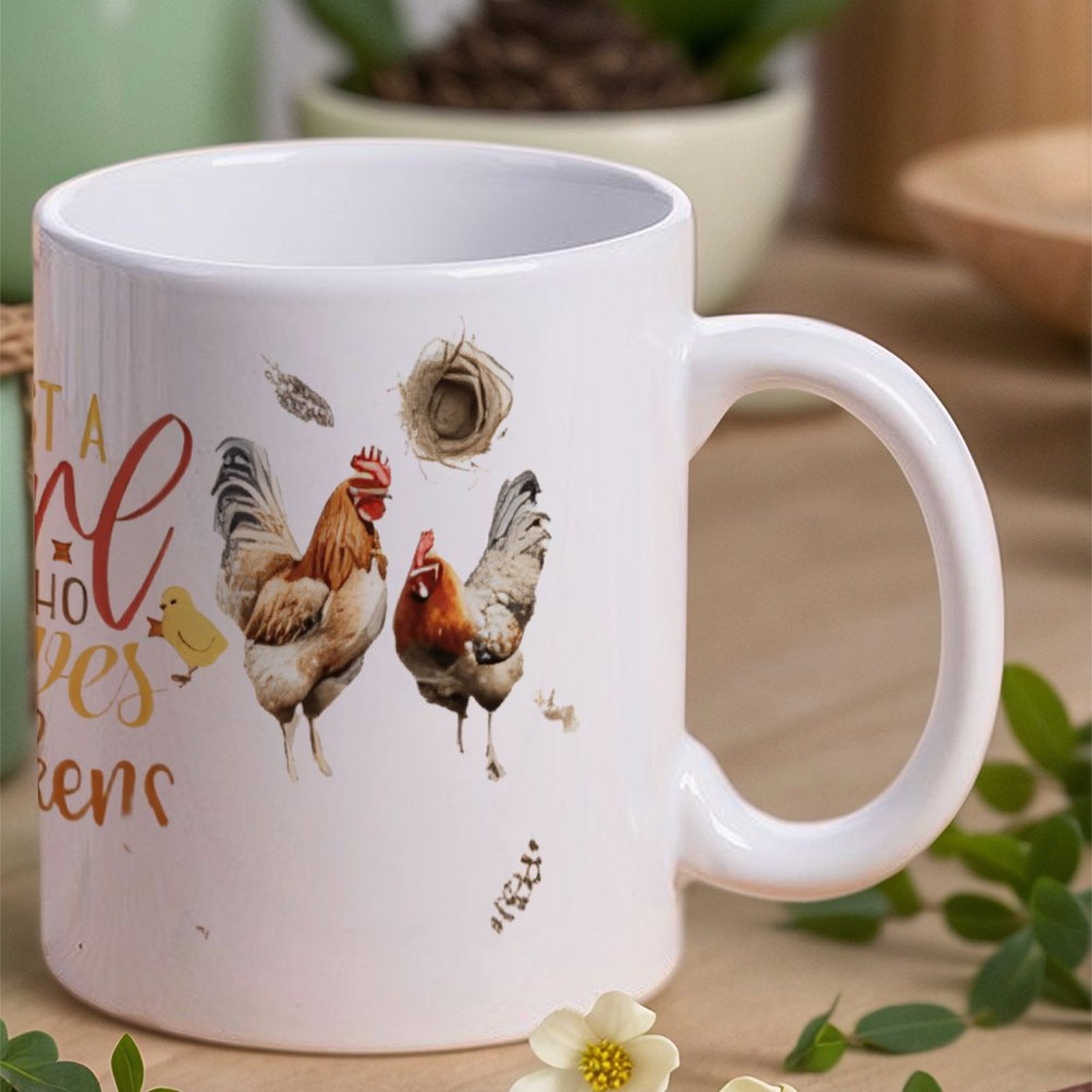 Just A Girl Who Loves Chickens – обзор и цена Sublimation Mug White
