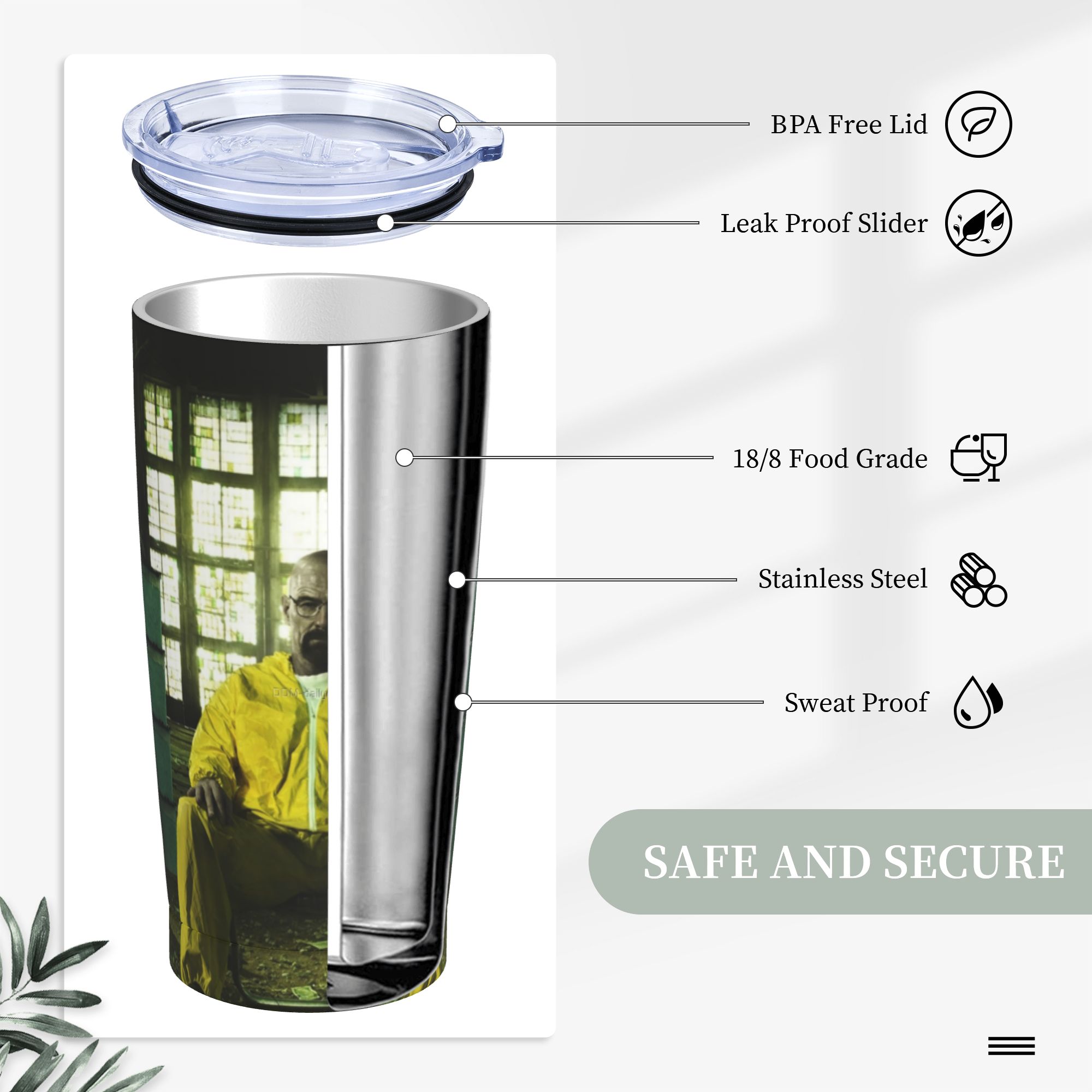 Breaking Bad Walter White Tumb – обзор и цена Tumbler 20Oz White