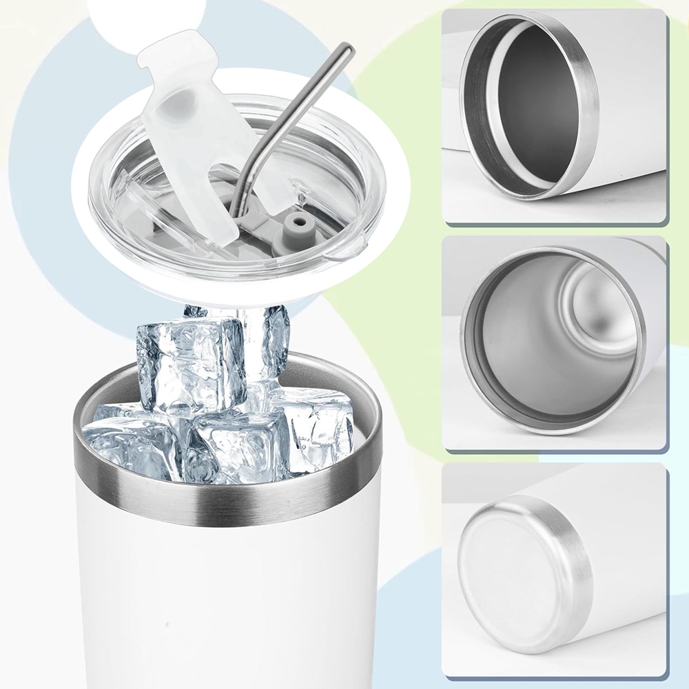 20oz Tumbler Mug with Lid and  – обзор и цена Tumbler 20Oz White
